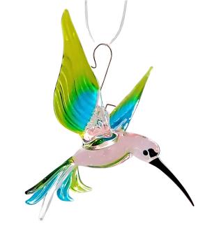 Hängevogel, Kolibri (rosa-hellblau-grün)